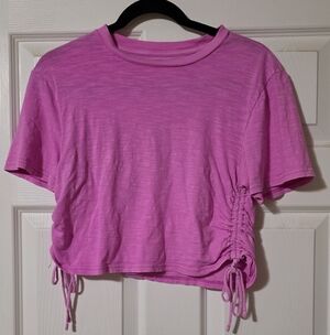 Universal Thread Pink Ruched Crop Top